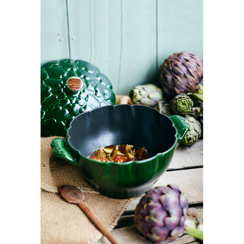 Staub Ceramic 16-oz Petite Artichoke Cocotte - Basil & Reviews